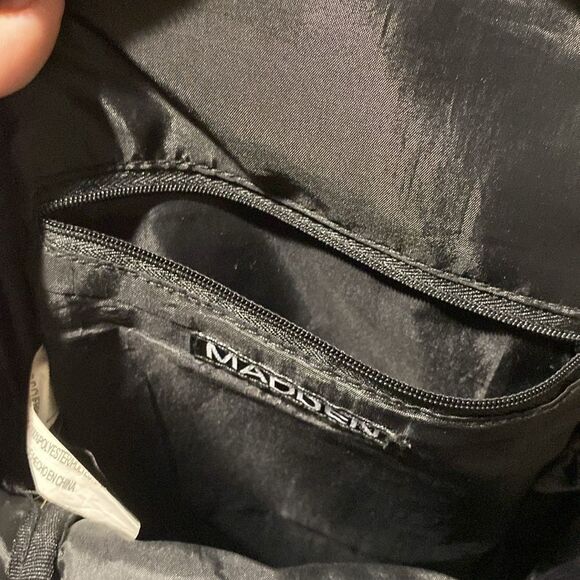 Madden Black Three Compartment Sling Travel Bag - Picture 10 of 12